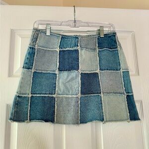 Zana Di Vintage Patchwork Denim Skirt